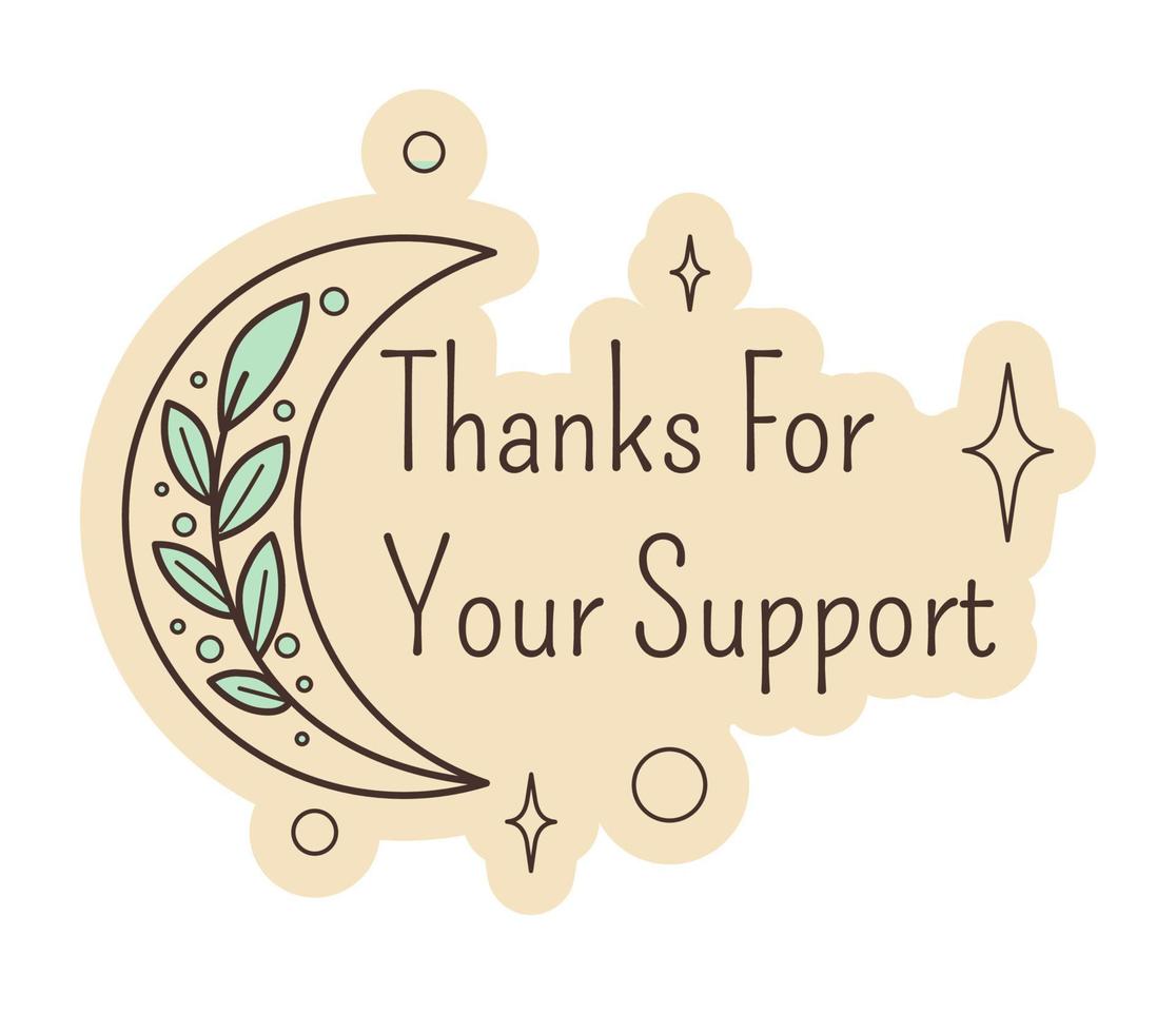 Thank you for support, client appreciation banner vector