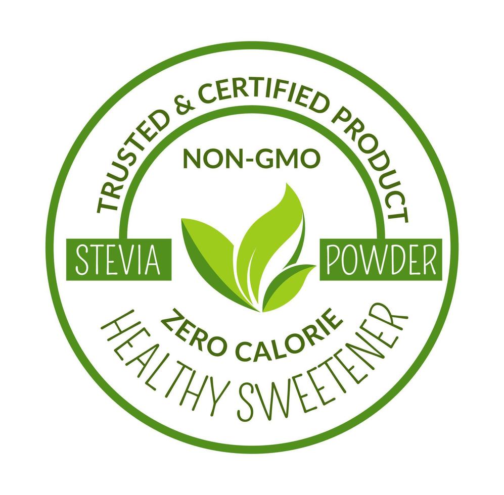 Trusted and certified product non gmo label vector