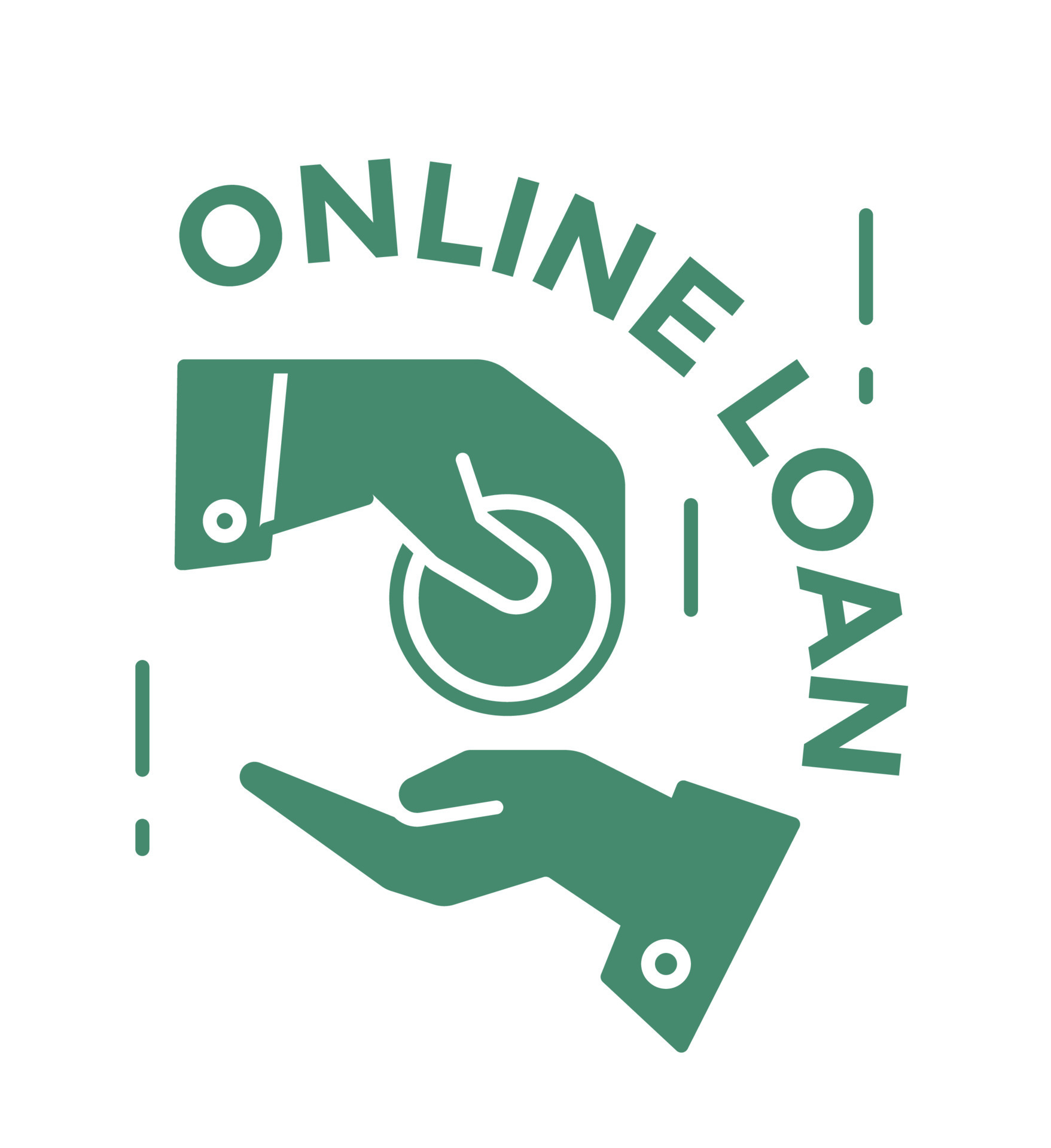 Online loan and trust, giving money services icon 22908329 Vector Art