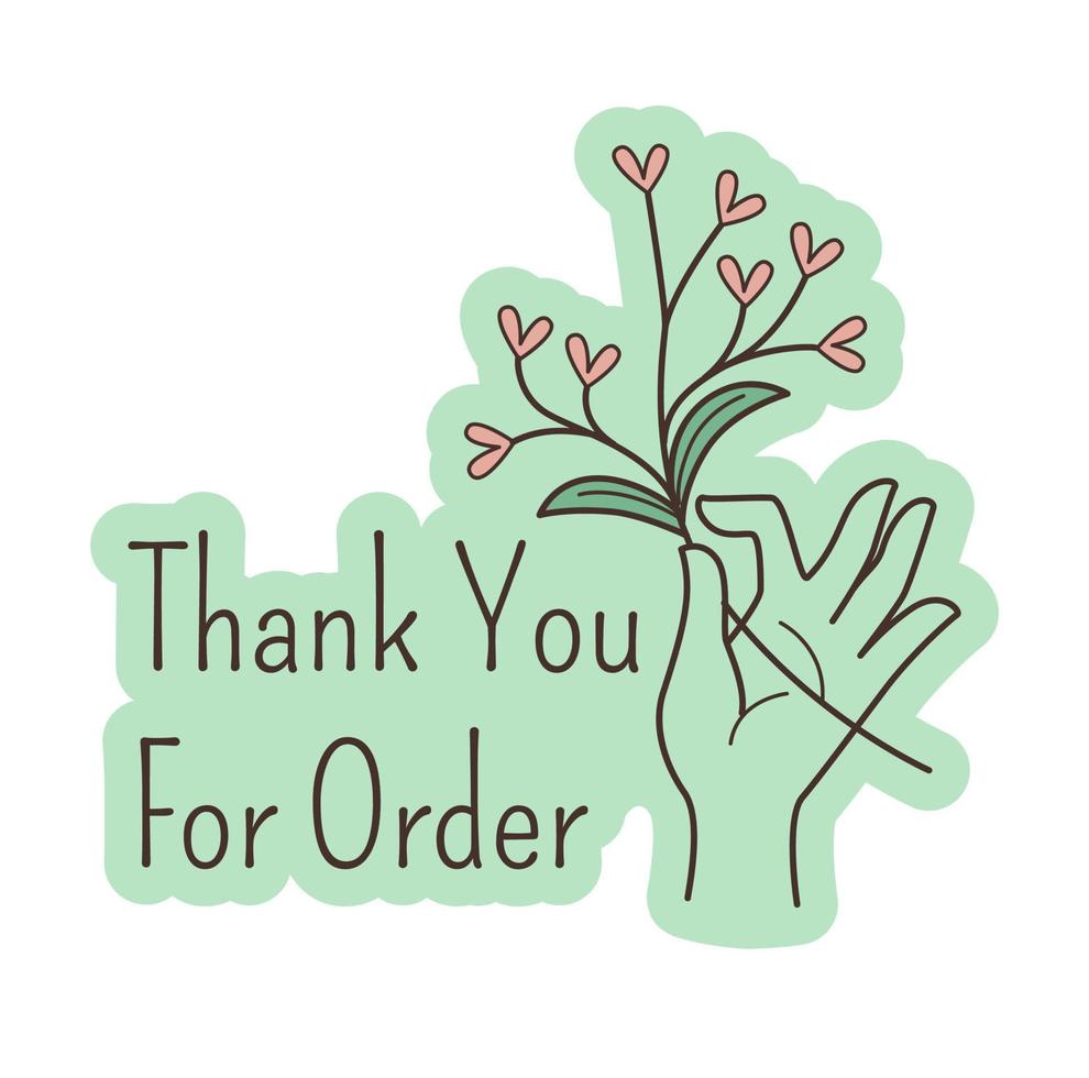 Thank you for order, product package or letter vector