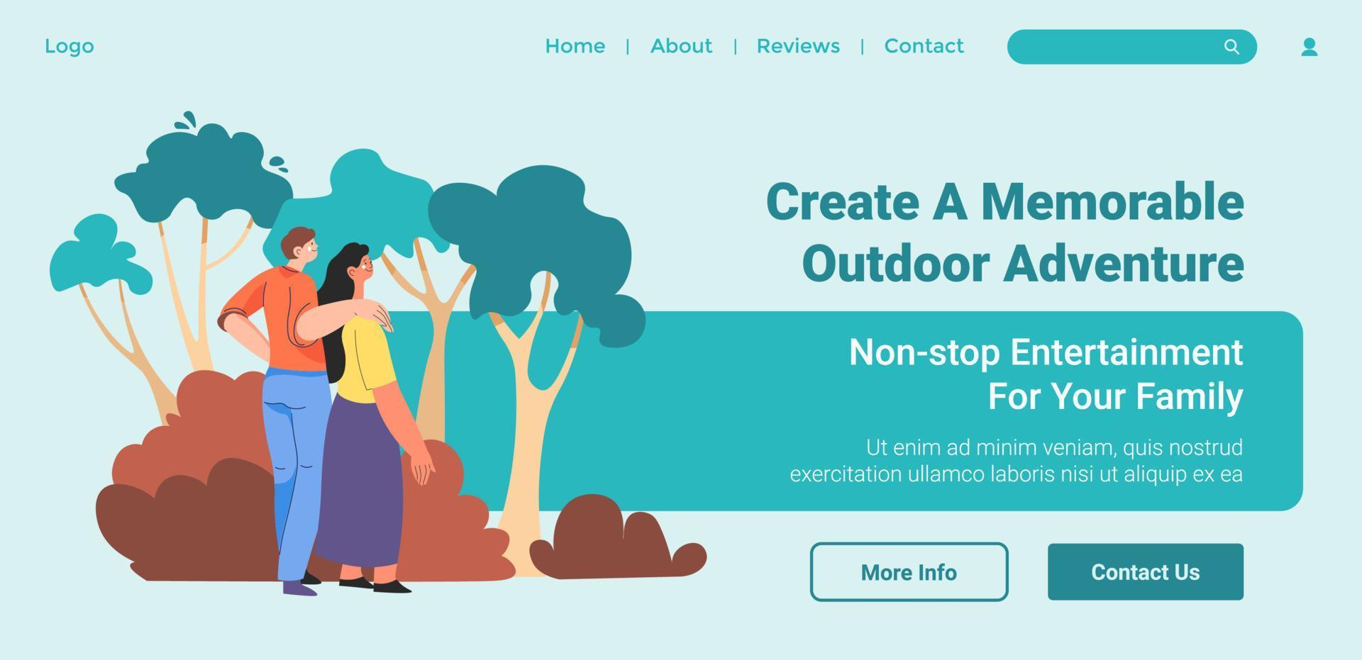 Create a memorable outdoor adventure entertainment vector