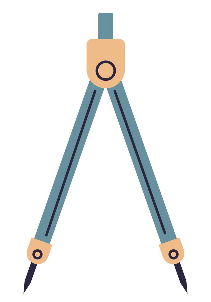 School supplies, compass for drawing fugures vector