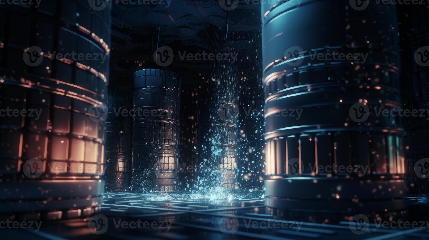 transferring the digital data flowing concept photo