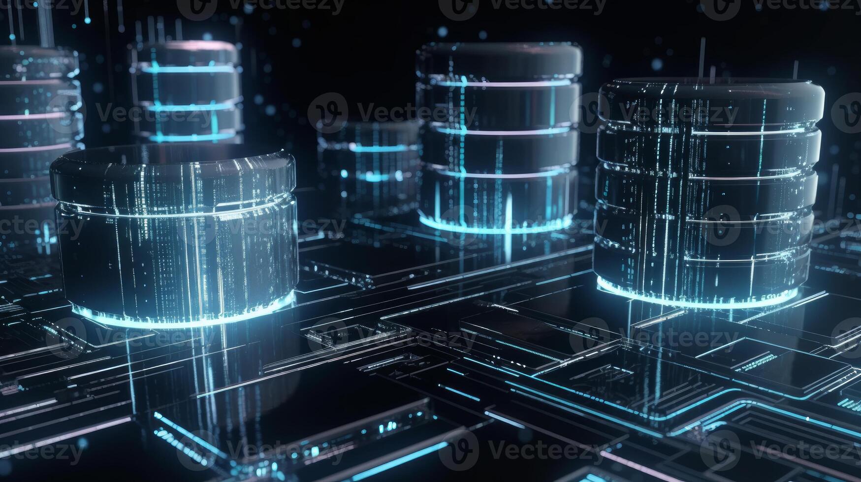 image of transferring the digital data flowing concept photo