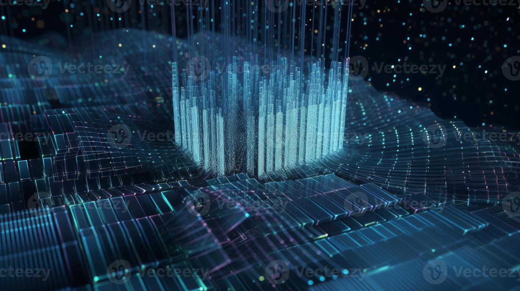 data concept Digital data flow Transferring photo