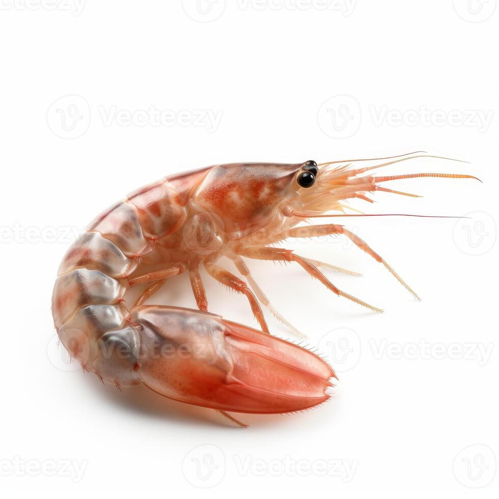 shrimp isolated on white background photo