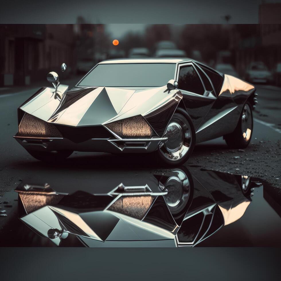 A new car made by mirrors image photo