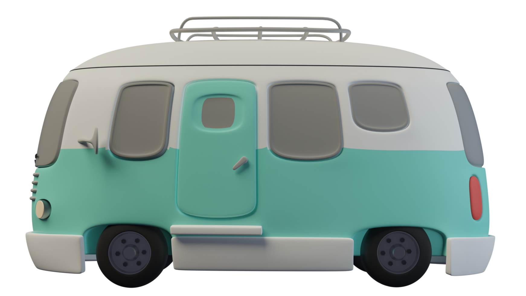 Van car 3D. Summer van cute. png