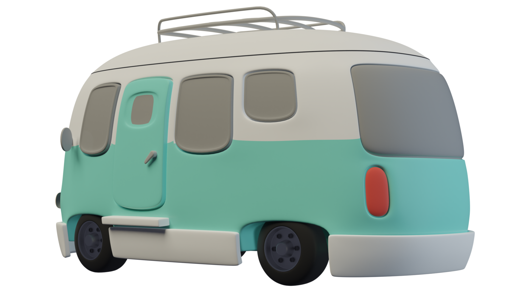 Van car 3D. Summer van cute. png