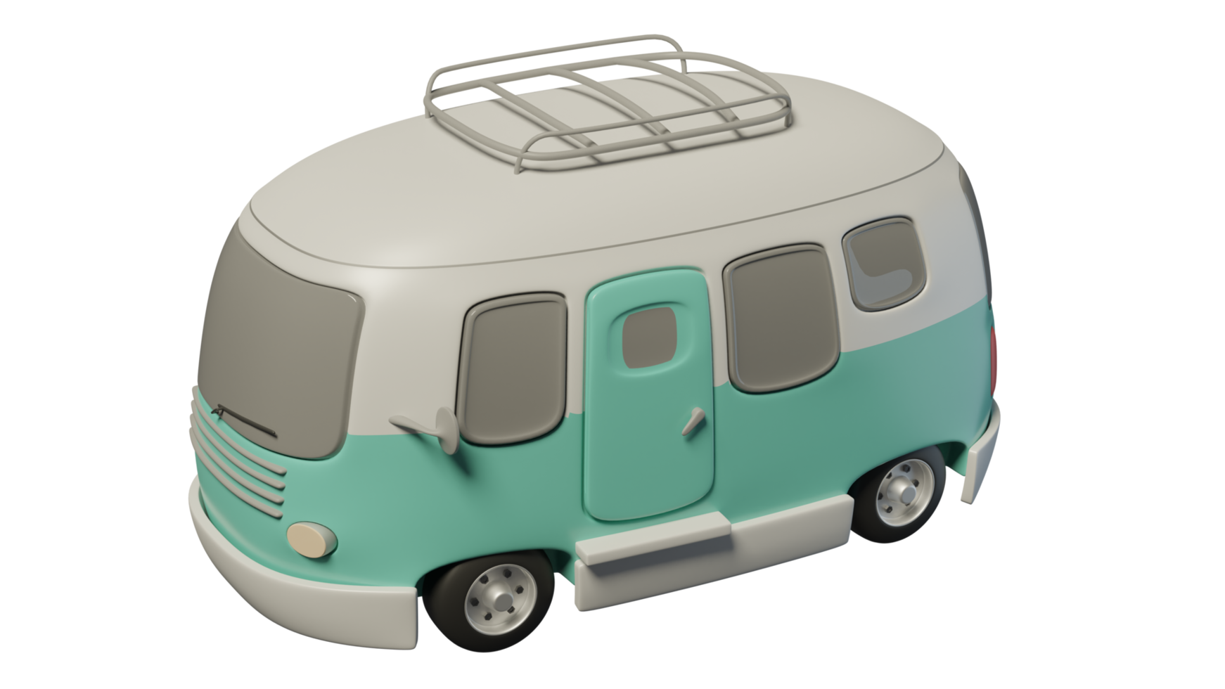 Van car 3D. Summer van cute. png