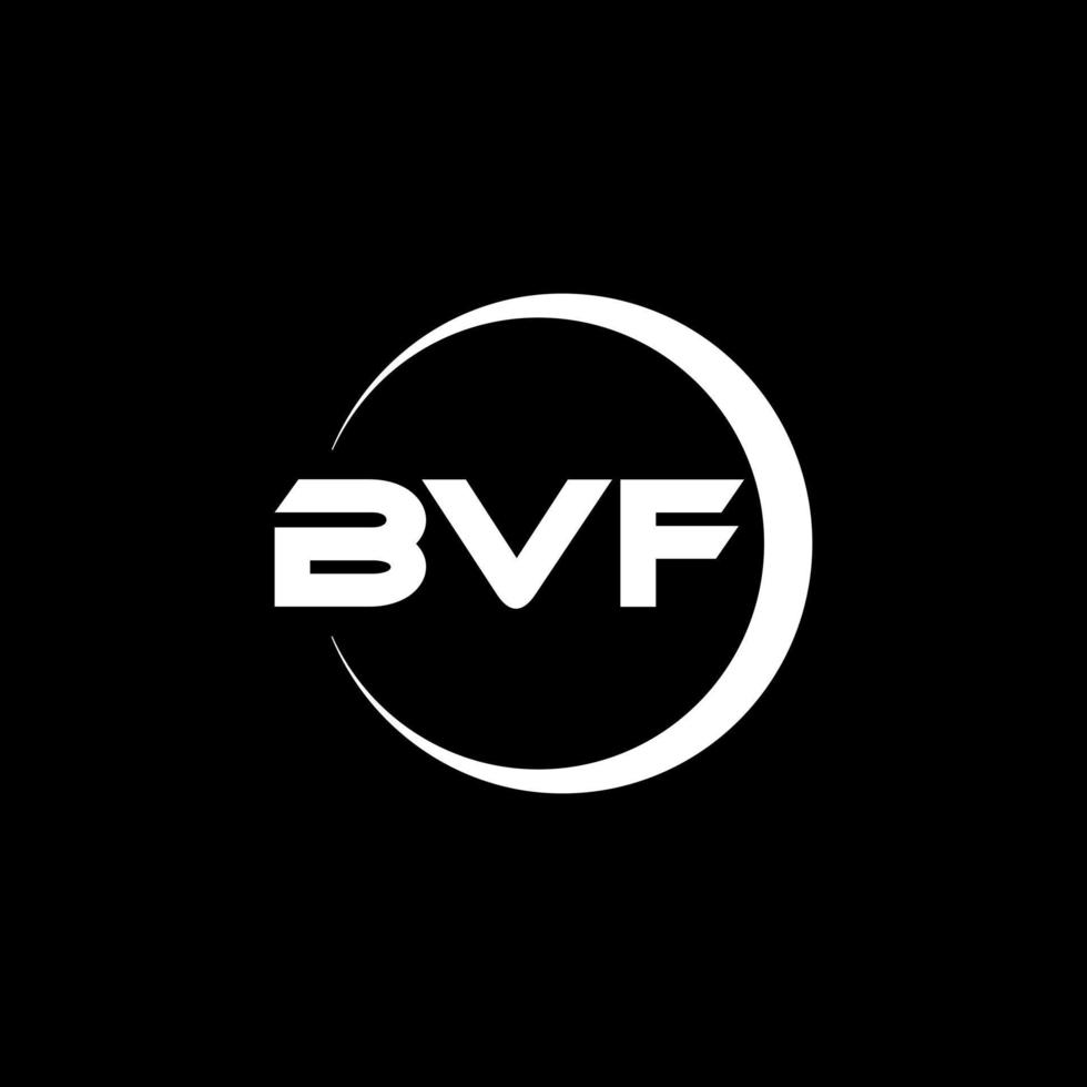 BVF letter logo design in illustration. Vector logo, calligraphy designs for logo, Poster, Invitation, etc.