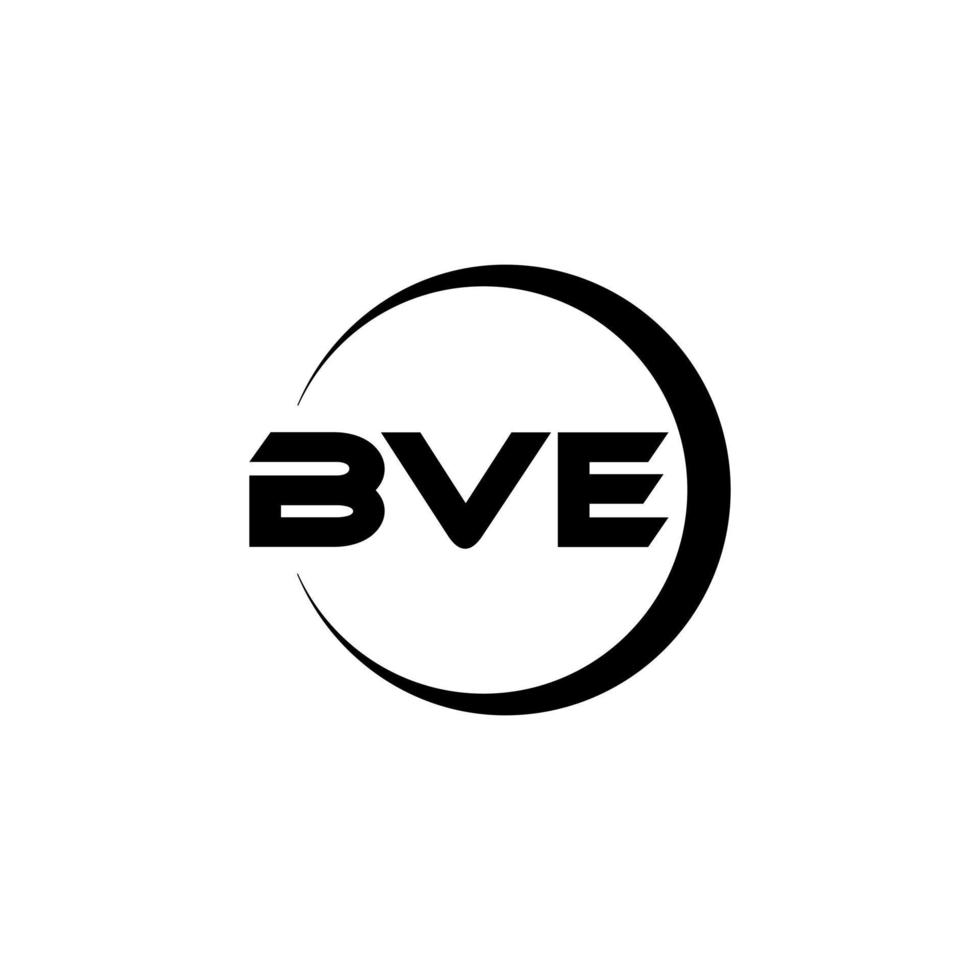 bve letra logo diseño en ilustración. vector logo, caligrafía diseños para logo, póster, invitación, etc.