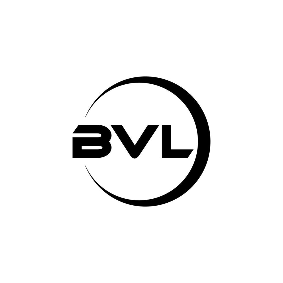 bvl letra logo diseño en ilustración. vector logo, caligrafía diseños para logo, póster, invitación, etc.