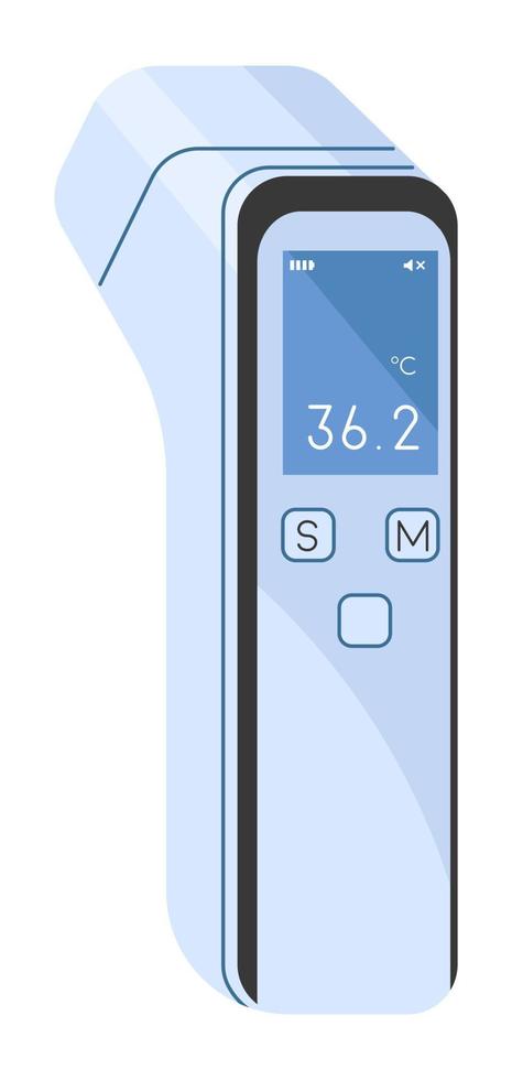 Thermometer showing temperature, hand instrument vector
