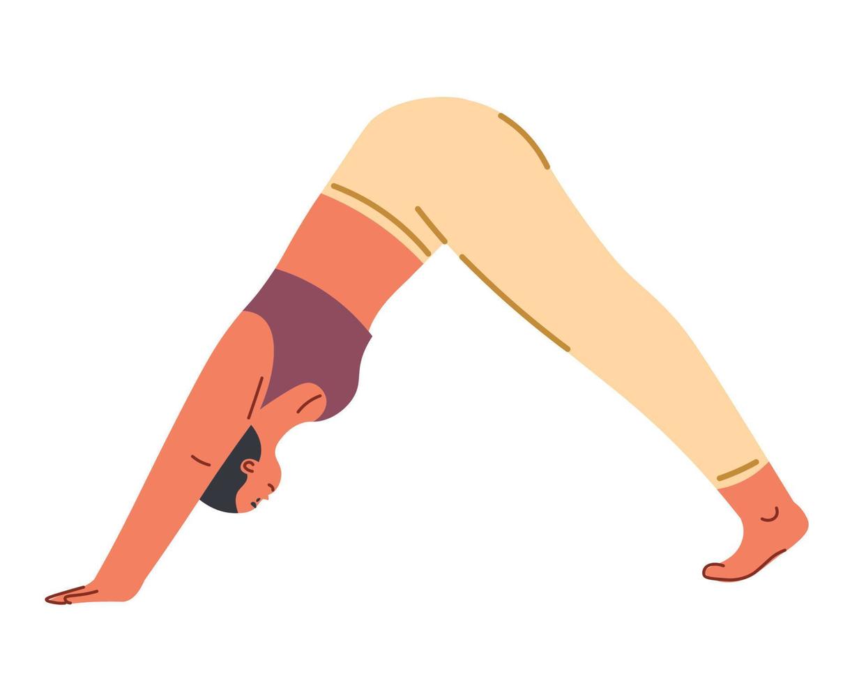 Adho mukha svanasana or downward facing dog pose vector