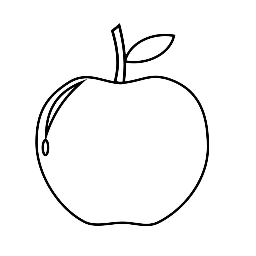 Apple, continuous line, line art style, minimalist, vector illustration for t-shirt, graphic design for slogan, social media.