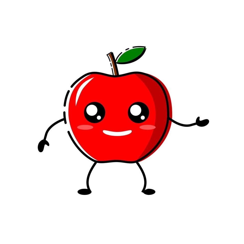 Vector graphic illustration of an apple. Perfect for fruit-based products like juice, etc.