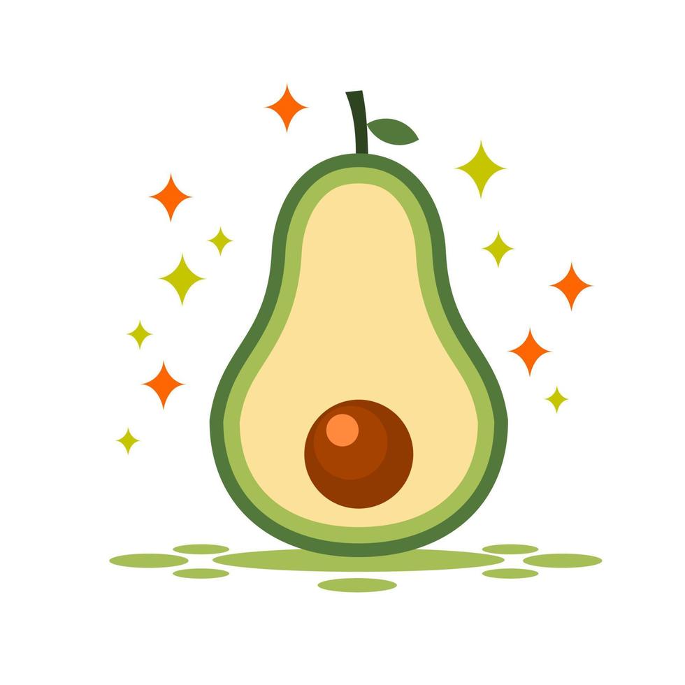 aguacate linda dibujos animados vector ilustración