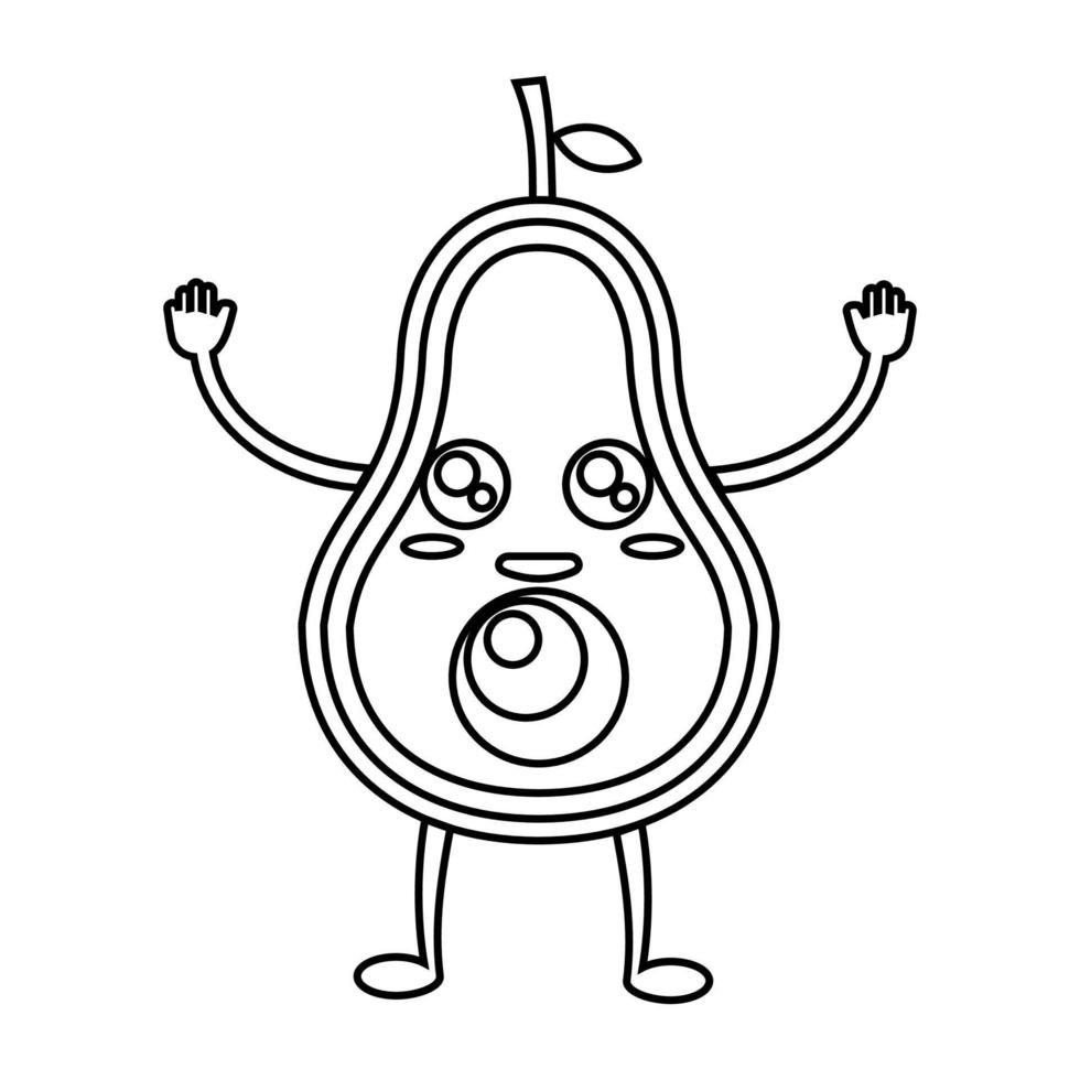 Avocado, continuous line, line art style, minimalist, vector illustration for t-shirt, graphic design for slogan, social media.