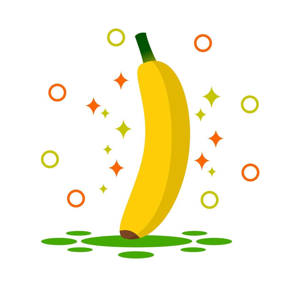 Vector graphic illustration of banana. Perfect for fruit-based products like juice, etc.