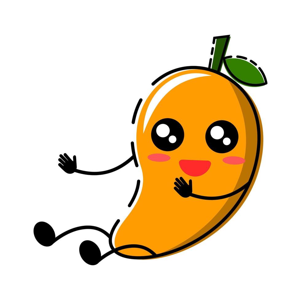 mango cute cartoon vector illustration