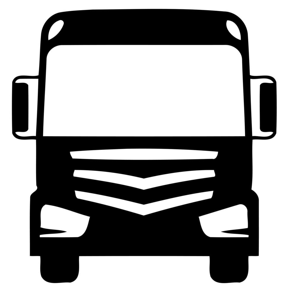 modern truck front view vector