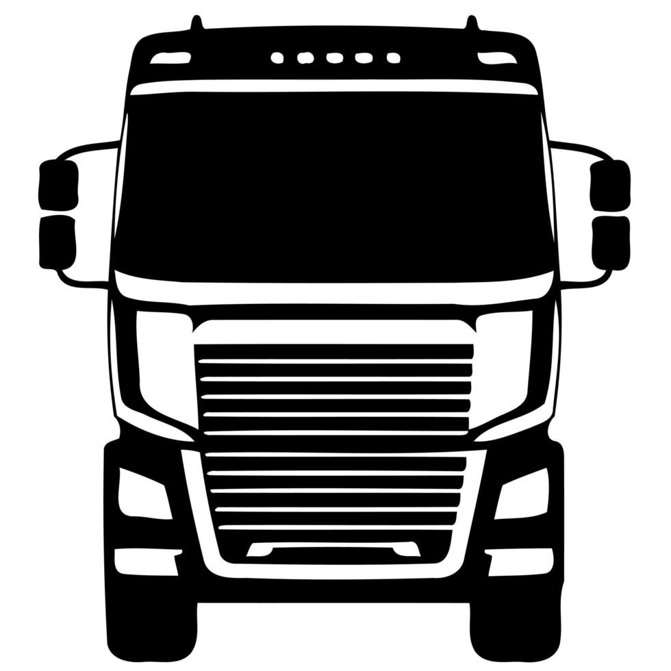 modern truck front view vector