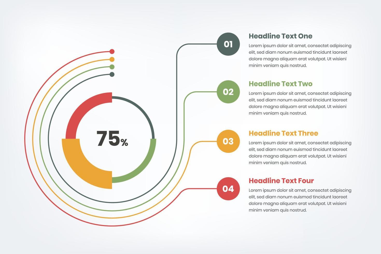 Graph overview and data presentation infographic template design vector