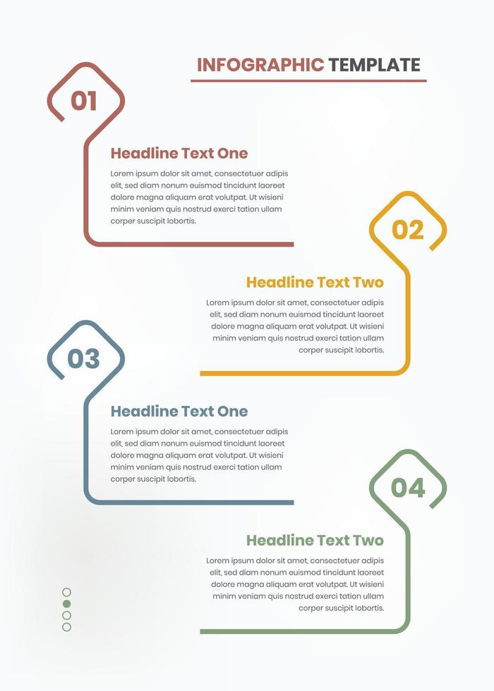 Minimal infographic template design for text presentation vector