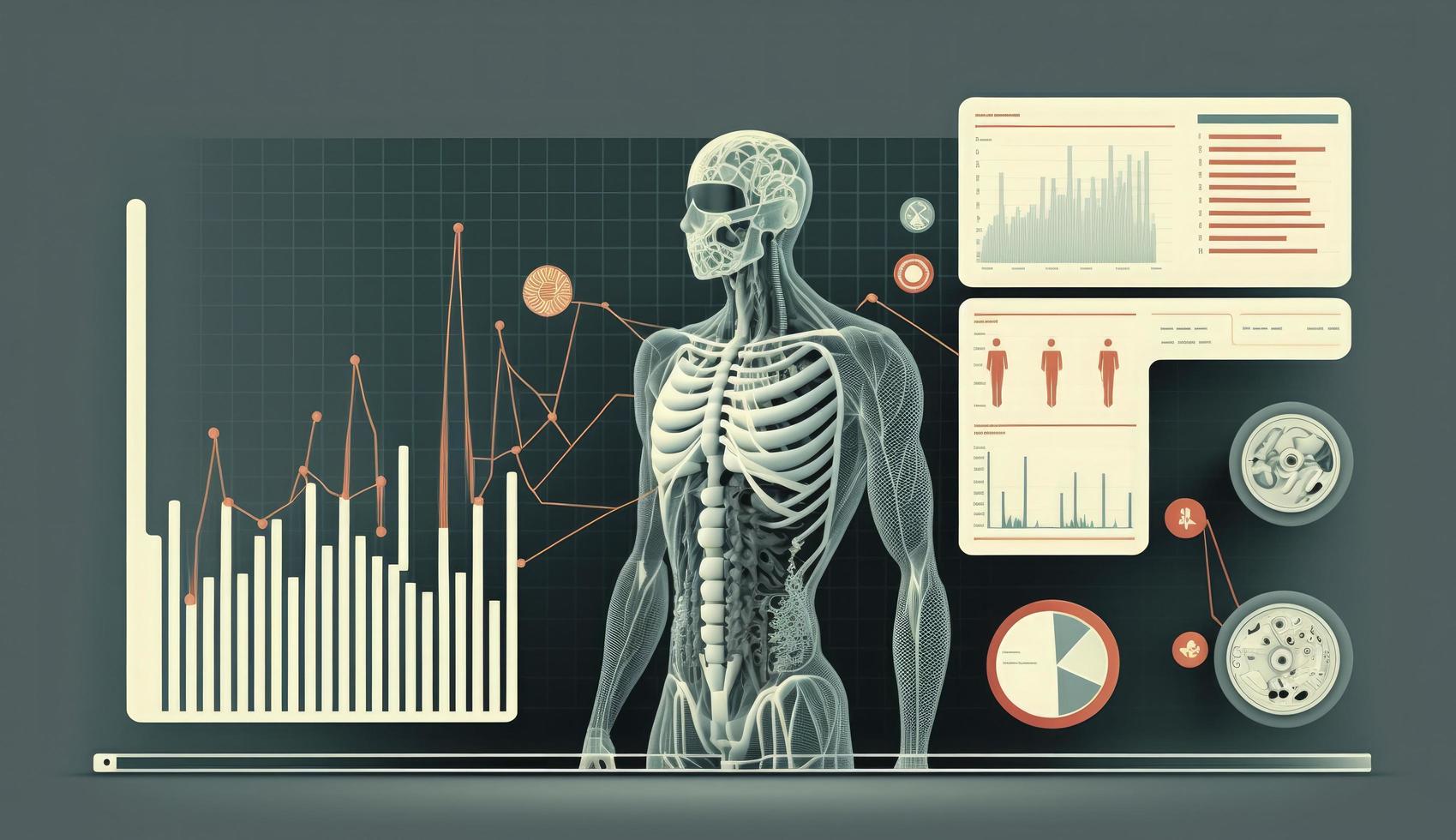 Medical Informatics and Health Care Analytics - Conceptual Illustration, Generate Ai photo