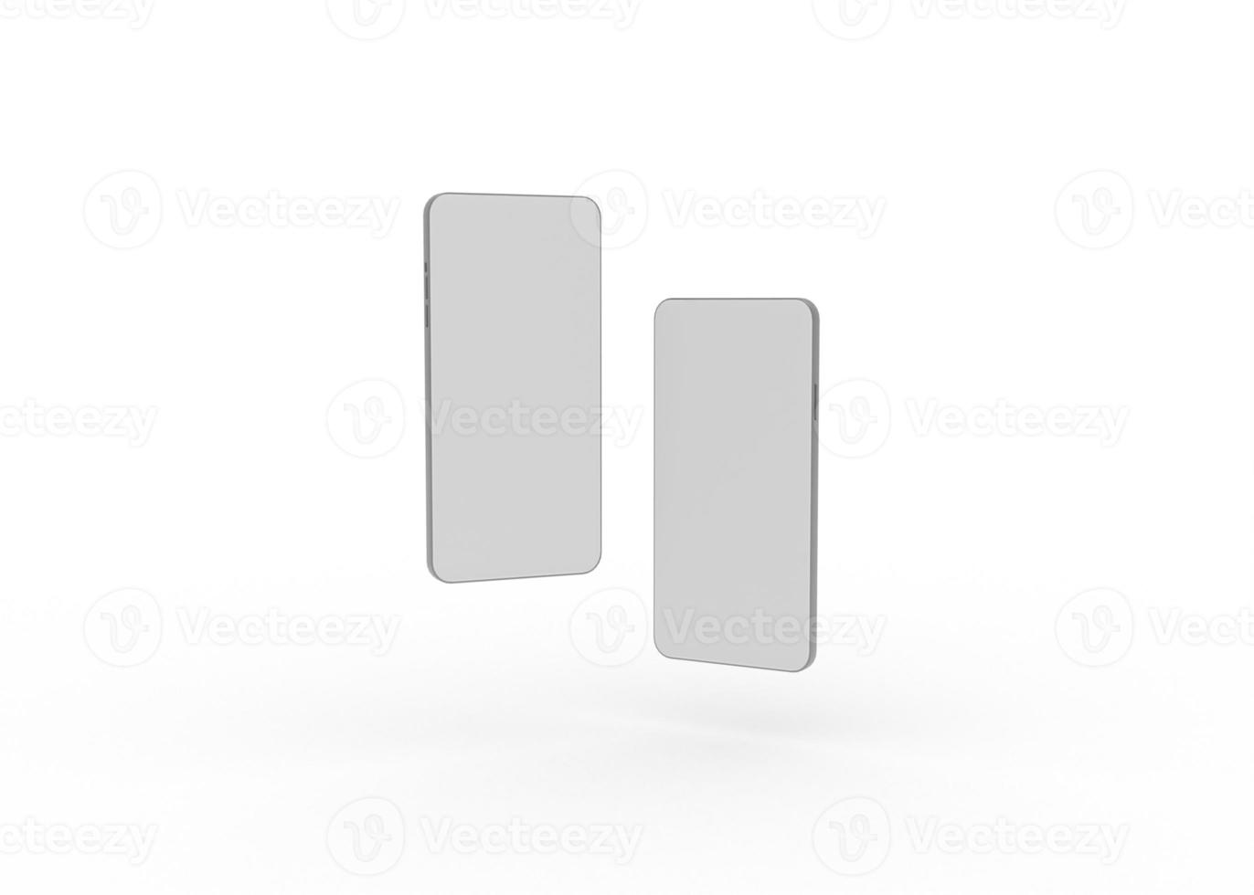 3D Rendering screen mockup with mobile app presentation photo