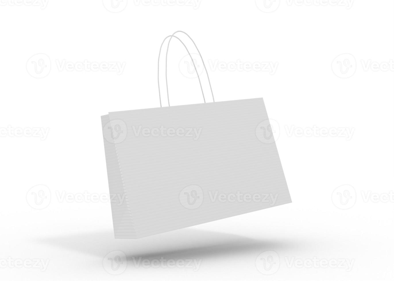 3d representación realista compras bolso para marca y corporativo foto
