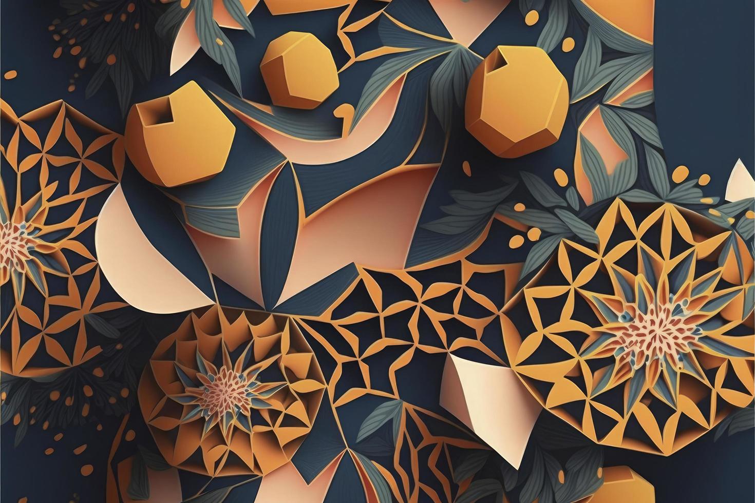 beautiful color palette illustration design, generate ai photo