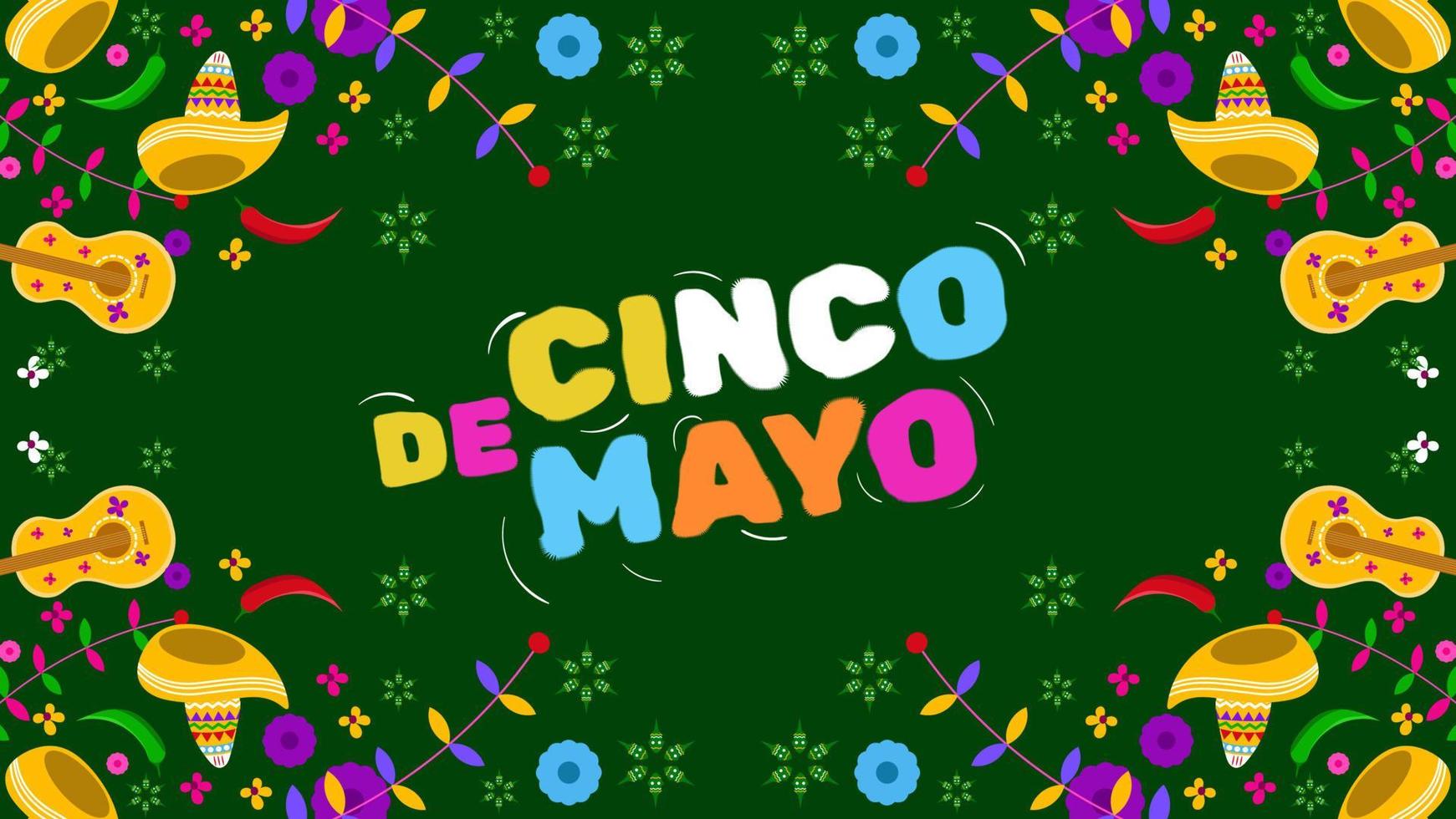 cinco Delaware mayonesa federal fiesta mayo 5to en México, cinco Delaware mayonesa festival póster bandera con vistoso decoración vector