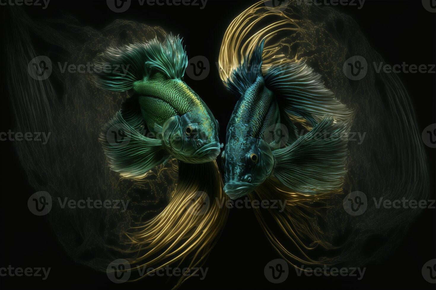 couple of fish that are next to each other. . photo