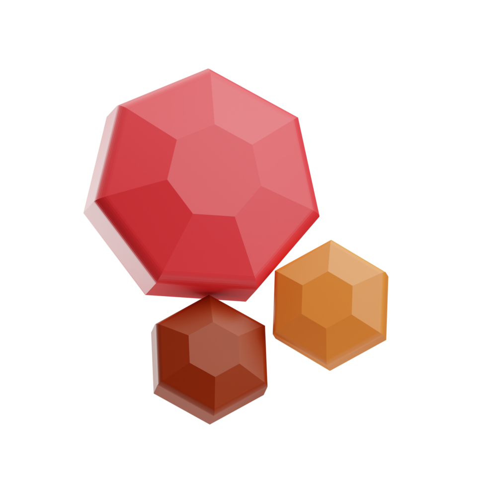 game equipment gems illustration 3d png