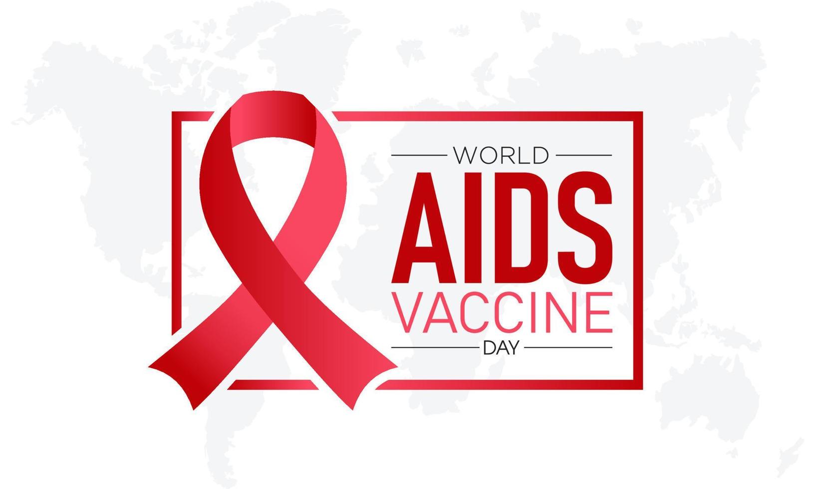 World aids vaccine day is observed every year on 18th may. Vector template for banner, greeting card, poster with background. Vector illustration.