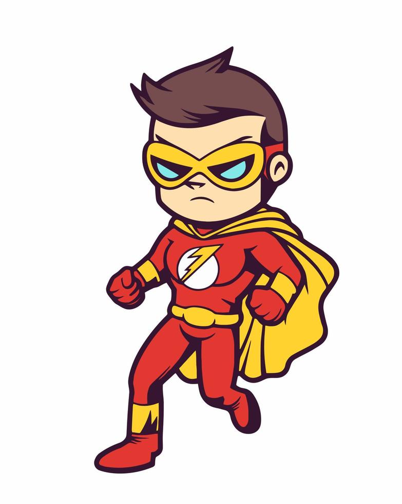 Angry Super Hero Illustration vector