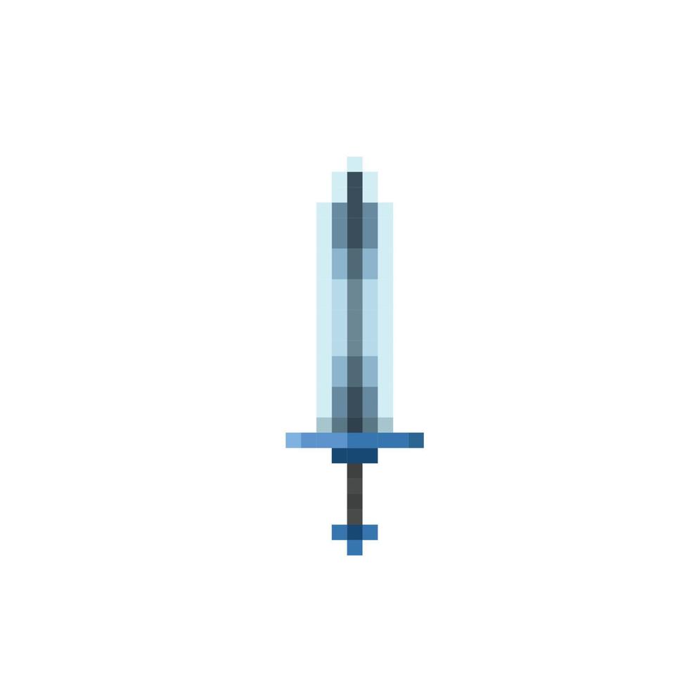 a sword in pixel art style vector