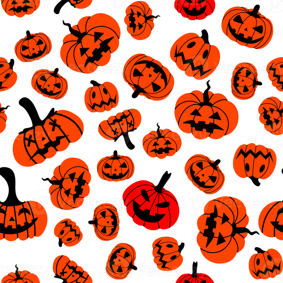 Halloweens pumpkin pattern png