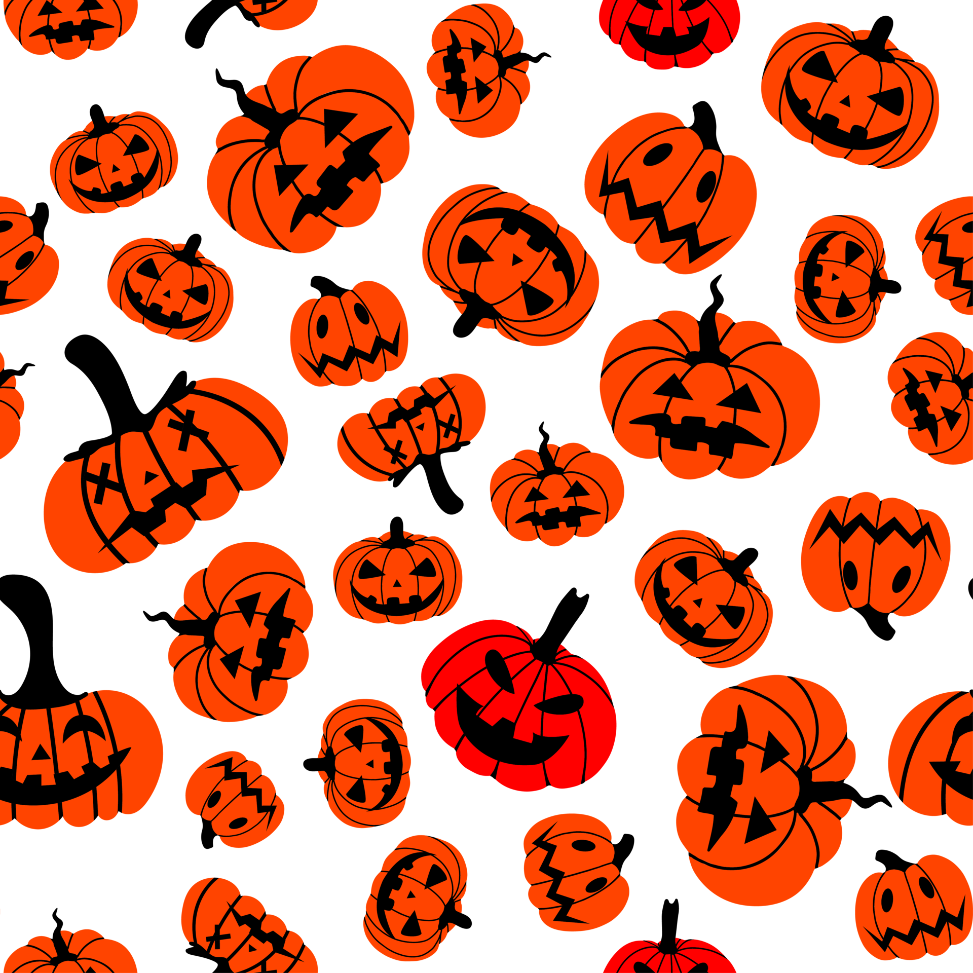 Halloweens Pumpkin Pattern 22914079 PNG