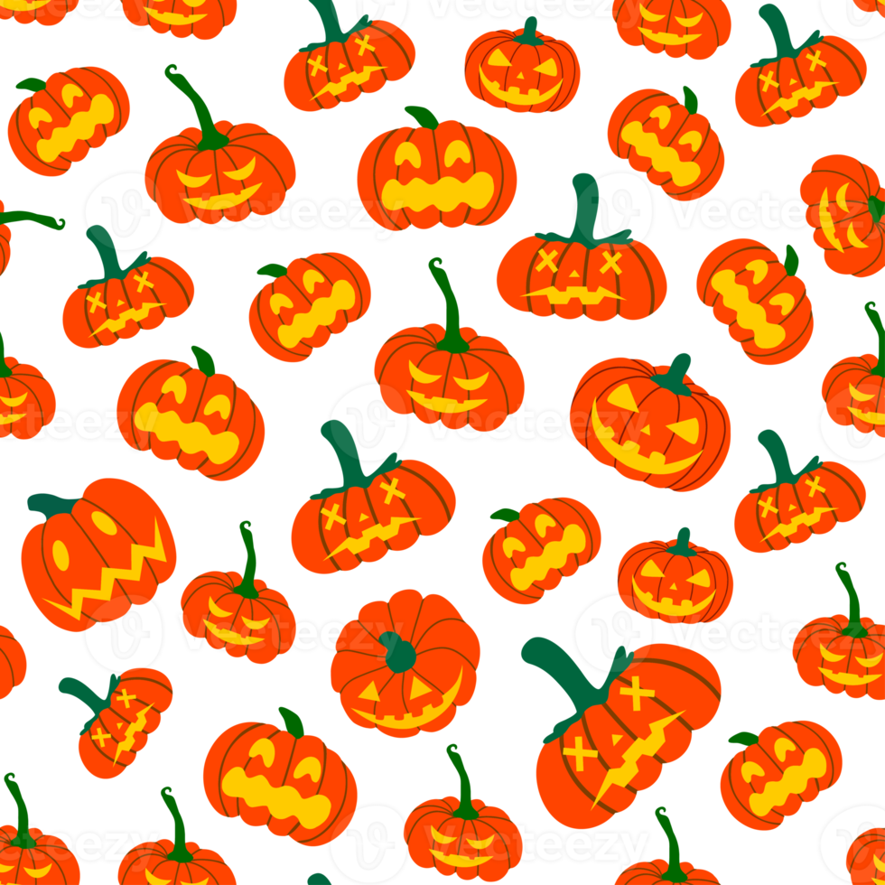 Halloweens pumpkin pattern png