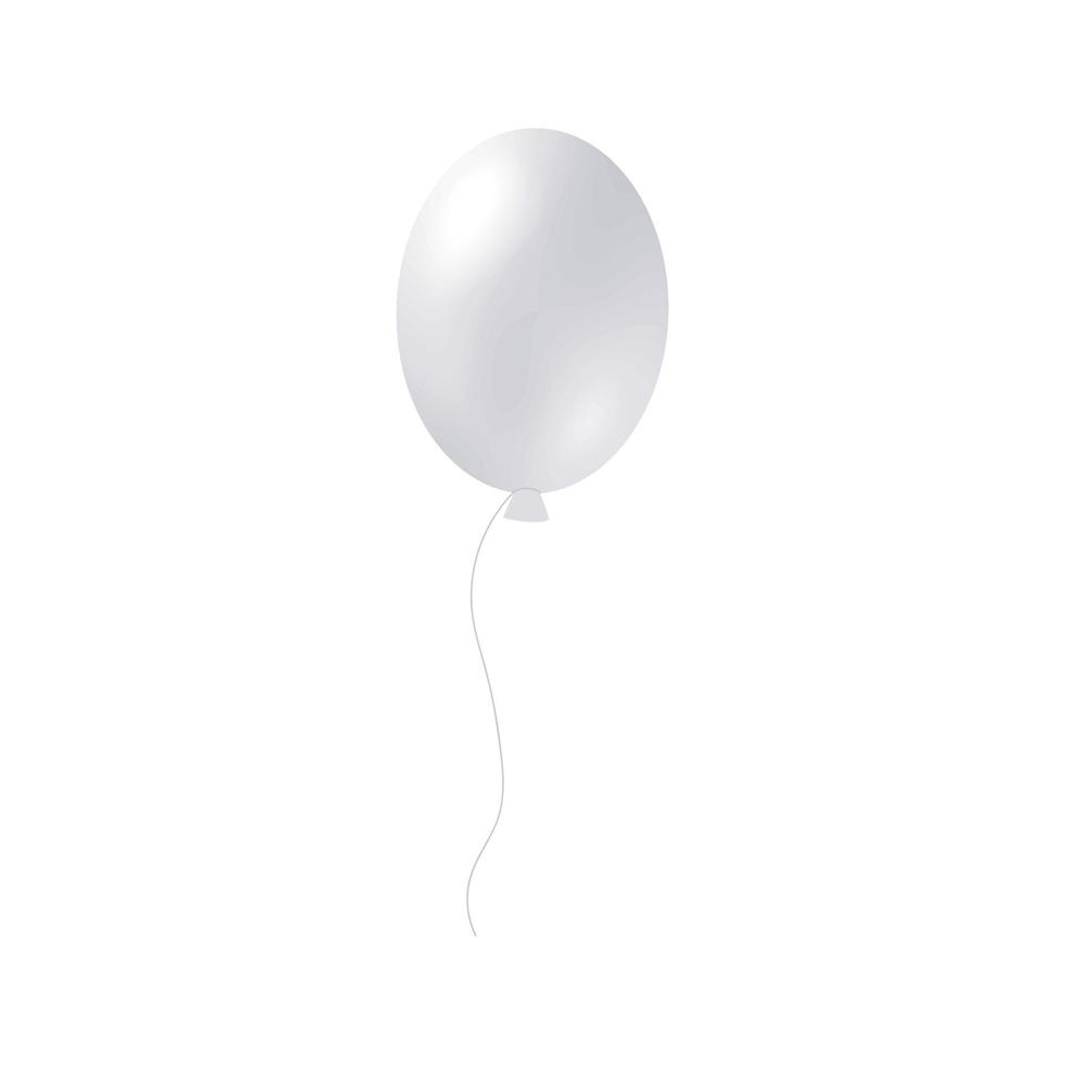 Balloon 3 D with white. Festive balloon for American Independence Day 4th of July or Birthday. vector