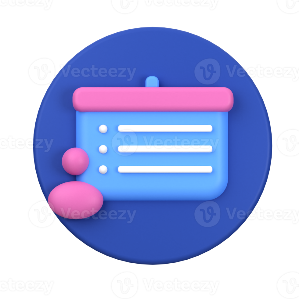 3d icon business presentation object png