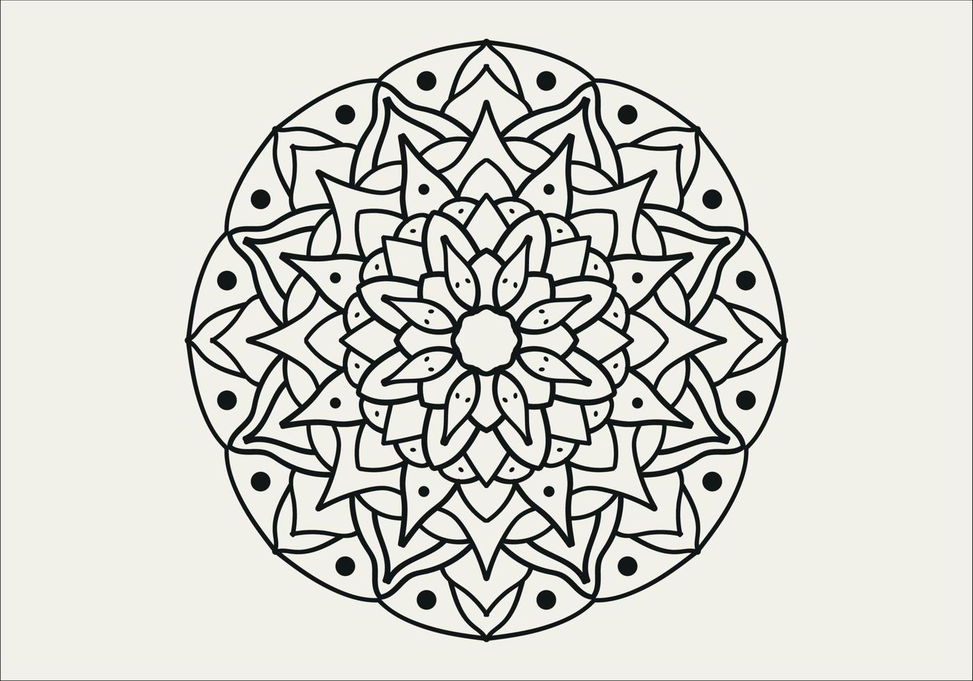 Mandala digital art pattern. Art on the wall. Coloring book Lace pattern The tattoo. Design for a wallpaper Paint shirt and tile Sticker Design, Decorative circle ornament in ethnic oriental style vector