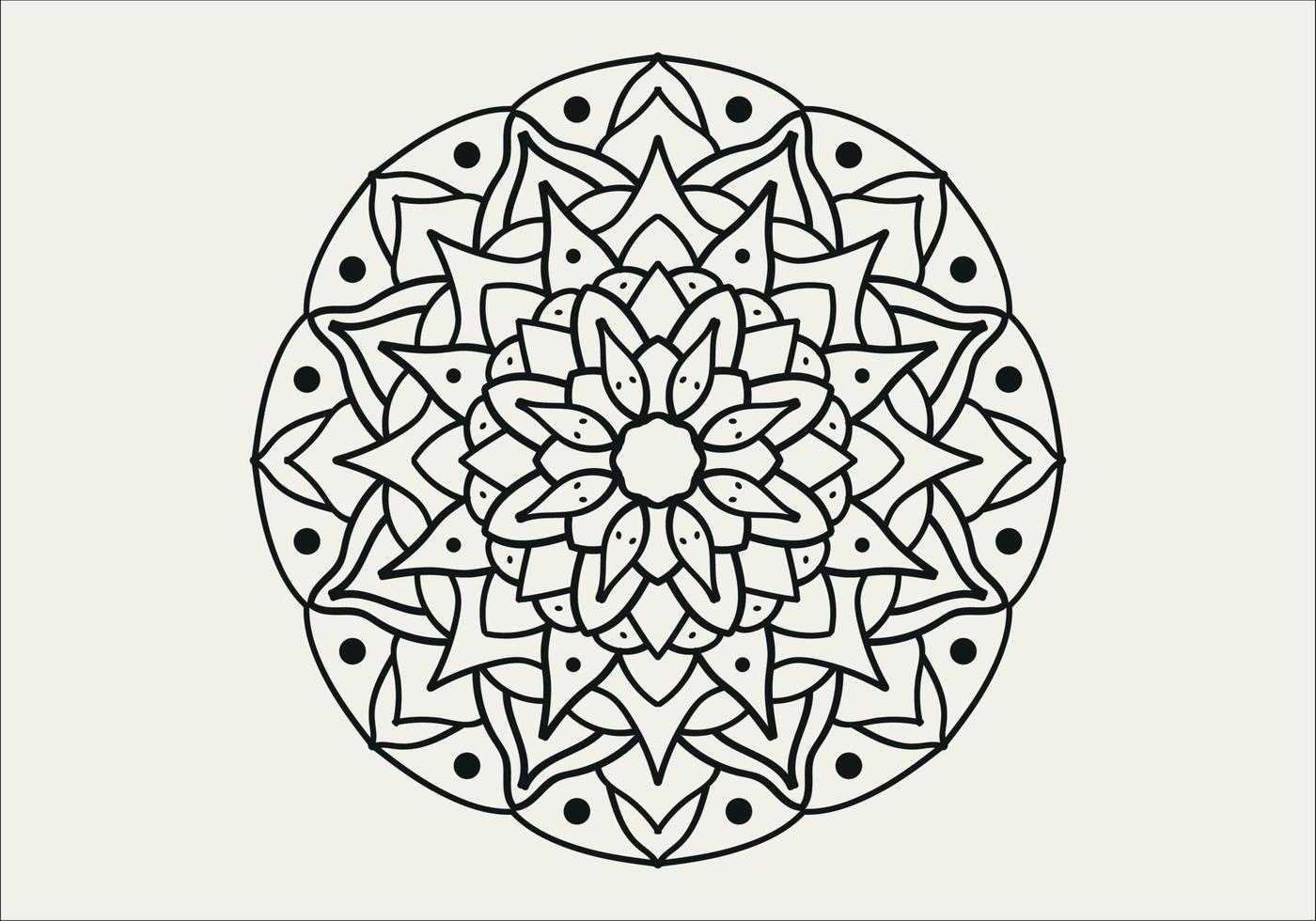 mandala digital Arte modelo. Arte en el pared. colorante libro cordón modelo el tatuaje. diseño para un fondo de pantalla pintar camisa y loseta pegatina diseño, decorativo circulo ornamento en étnico oriental estilo vector