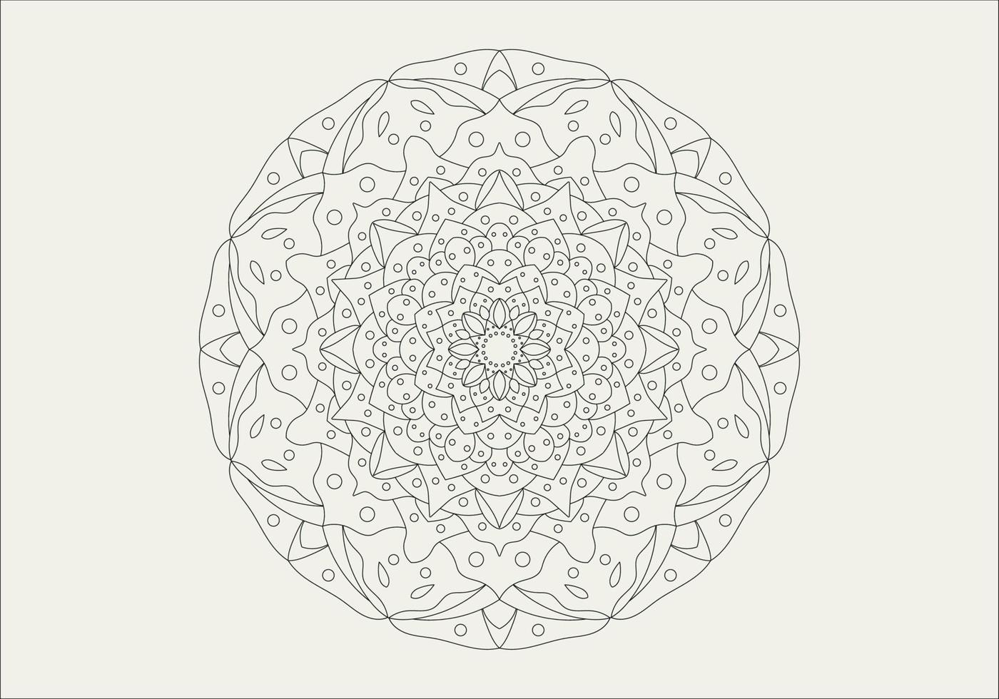 Mandala digital art pattern. Art on the wall. Coloring book Lace pattern The tattoo. Design for a wallpaper Paint shirt and tile Sticker Design, Decorative circle ornament in ethnic oriental style vector