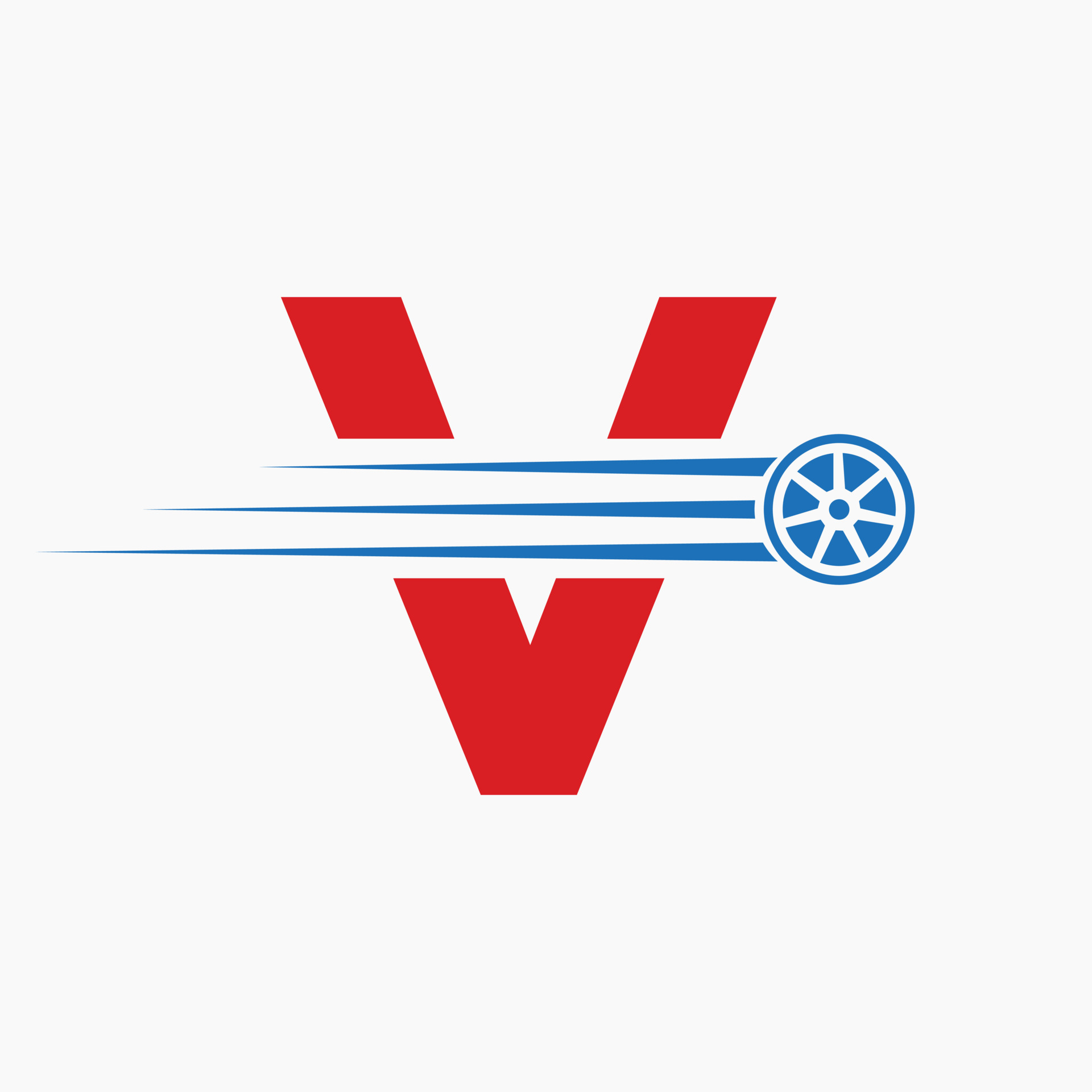 Sport Car Letter V Automotive Logo Concept With Transport Tyre Icon