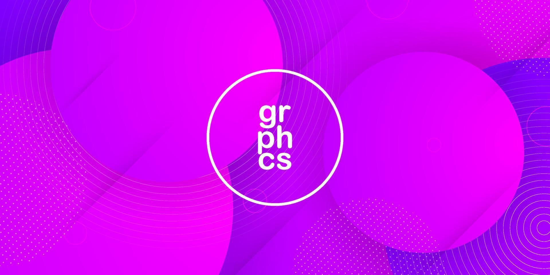 Circle abstract bright purple with lines gradient background. simple pattern for display product ad website template wallpaper poster. Eps10 vector