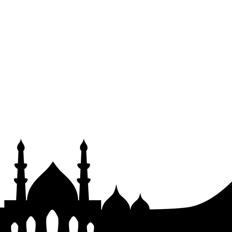 Mosque Silhouette Islamic Ornament vector